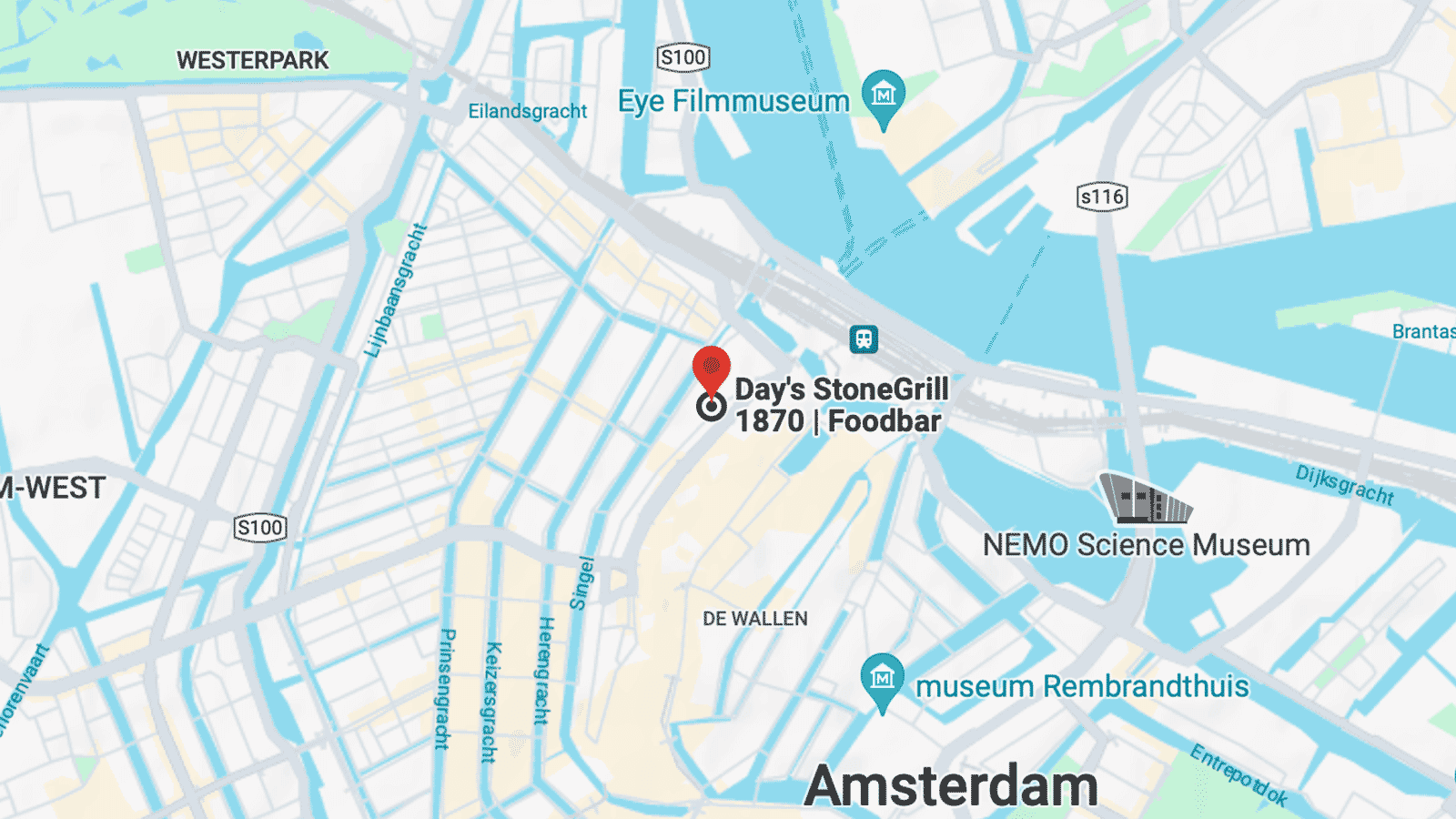 Day’s StoneGrill 1870, Amsterdam Map