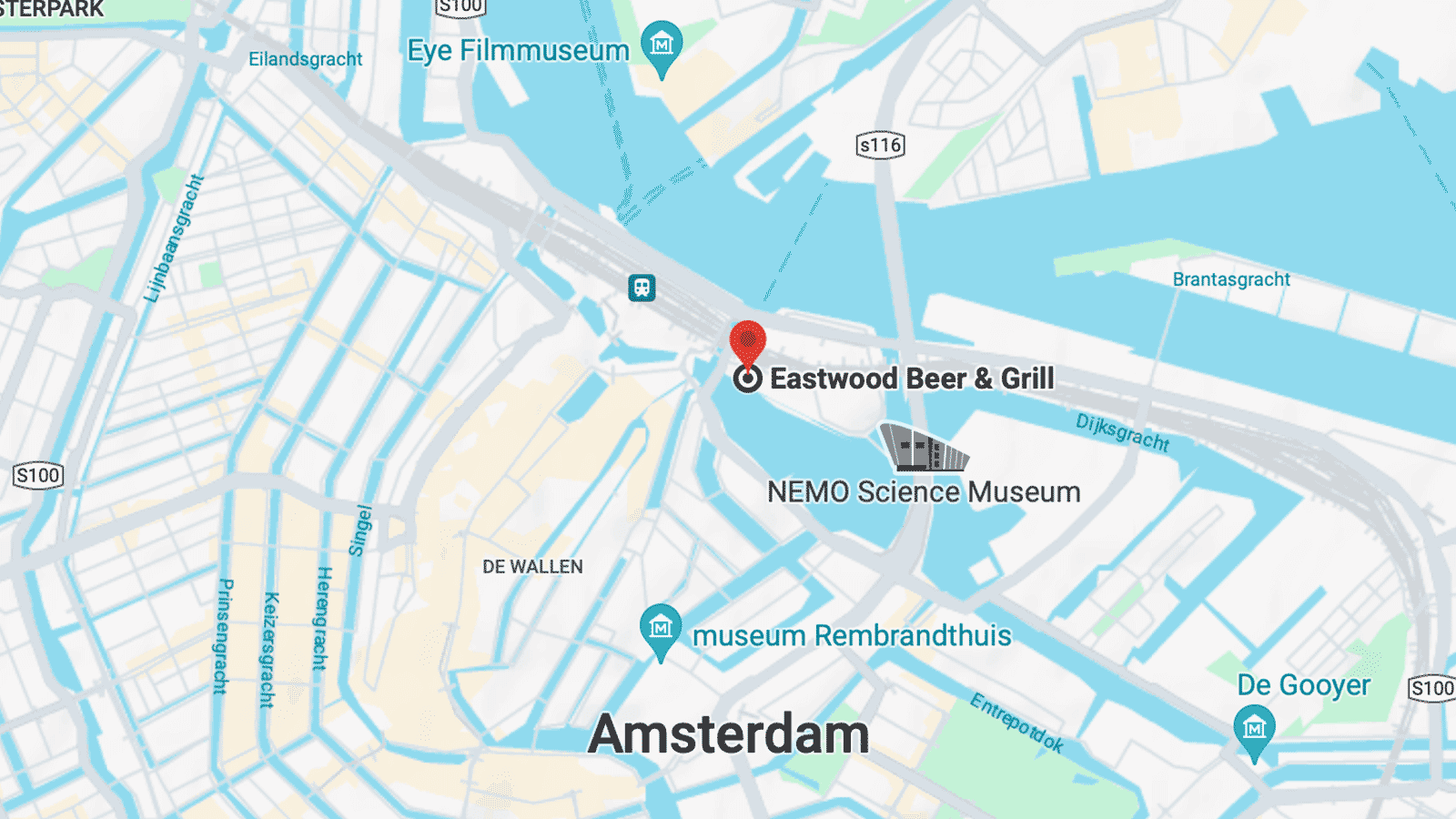 Eastwood Beer-&-Grill, Amsterdam Map