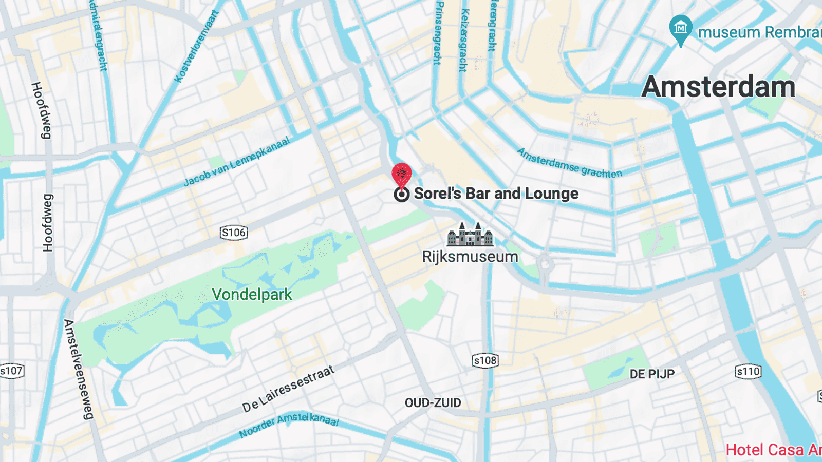 Sorel’s Bar-&-Lounge, Amsterdam Map